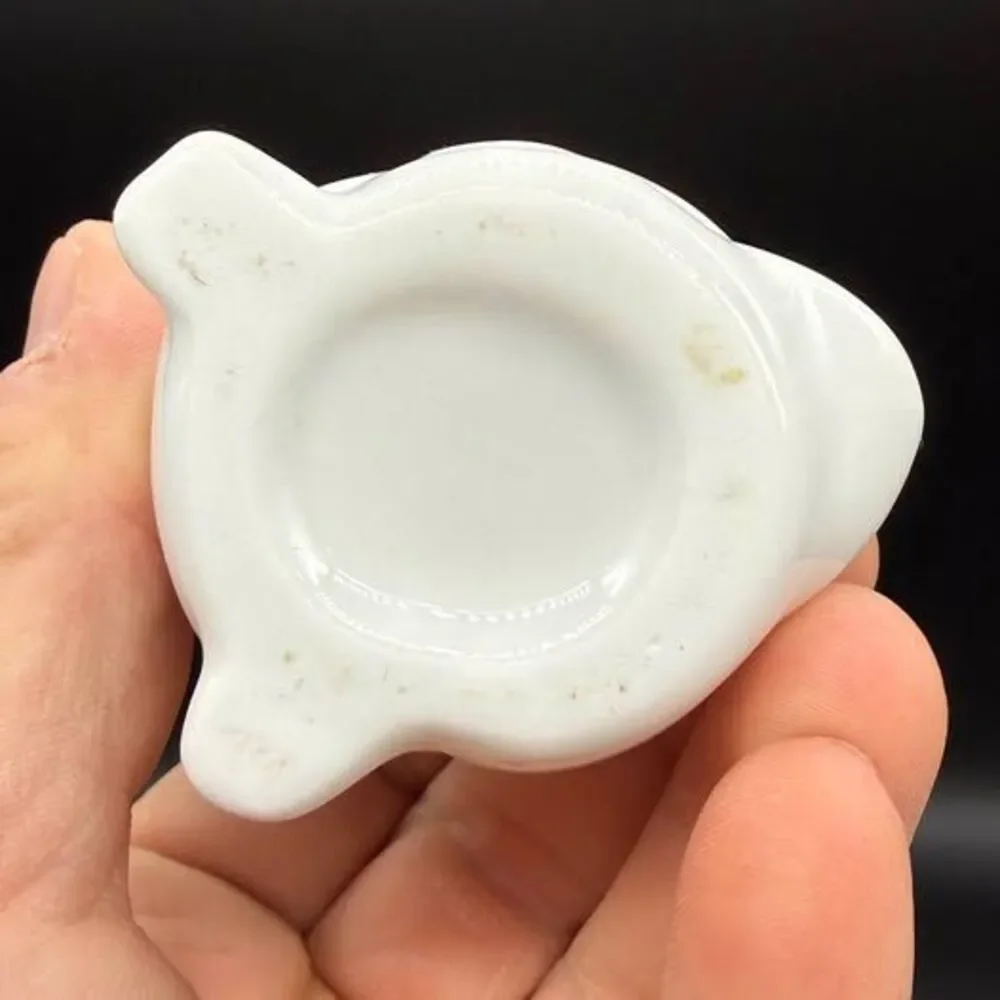 Vintage White Ceramic Duck Creamer Mini Pitcher Figural Bird Cottagecore 3”